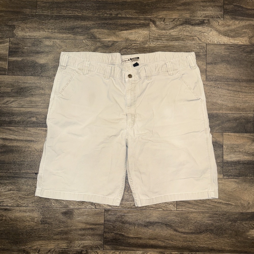 Carhartt Shorts Relaxed Fit Multi-Pocket Men's Size 46 Inseam 9" Beige Outdoor